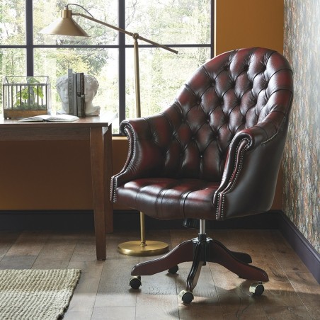 Director's Swivel Chair - Chesterfield Chairs from Sofas by Saxon UK