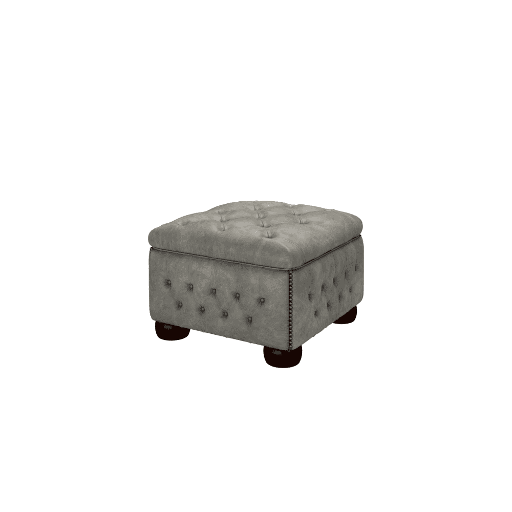 Buttoned Pouffe Box - Sale from Sofas by Saxon UK