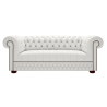 Belgravia 3 Seater Sofa Vogue Brilliant White Renaissance Studs - In Stock from Sofas by Saxon UK