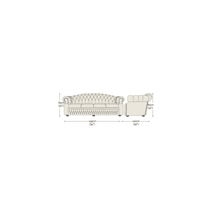 Oxford 4 Seater Sofa Essential Cream - In Stock from Sofas by Saxon UK