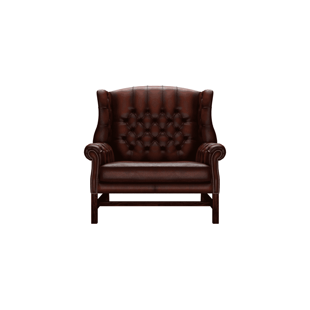 Georgian 1.5 Seater Sofa Antique Chestnut - In Stock from Sofas by Saxon UK