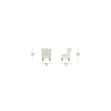 Scroll Chair Modern Winter White - In Stock from Sofas by Saxon UK