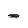 Pimlico Footstool Antique Olive Dark Oak Chrome Castors - In Stock from Sofas by Saxon UK