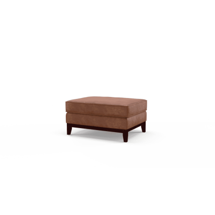 Chiswick Large Footstool Rustic Sudan Brown - In Stock from Sofas by Saxon UK
