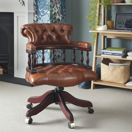 Captain's Swivel - Chesterfield Chairs from Sofas by Saxon UK
