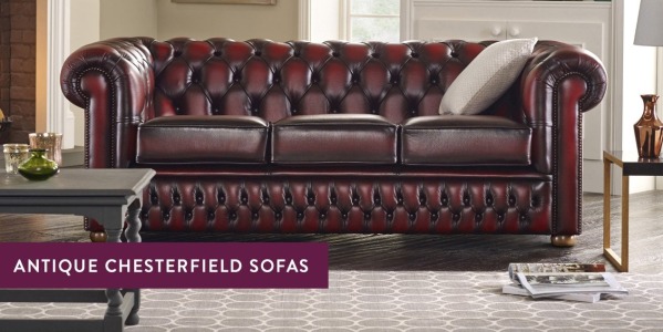 Antique-look Chesterfield Sofas